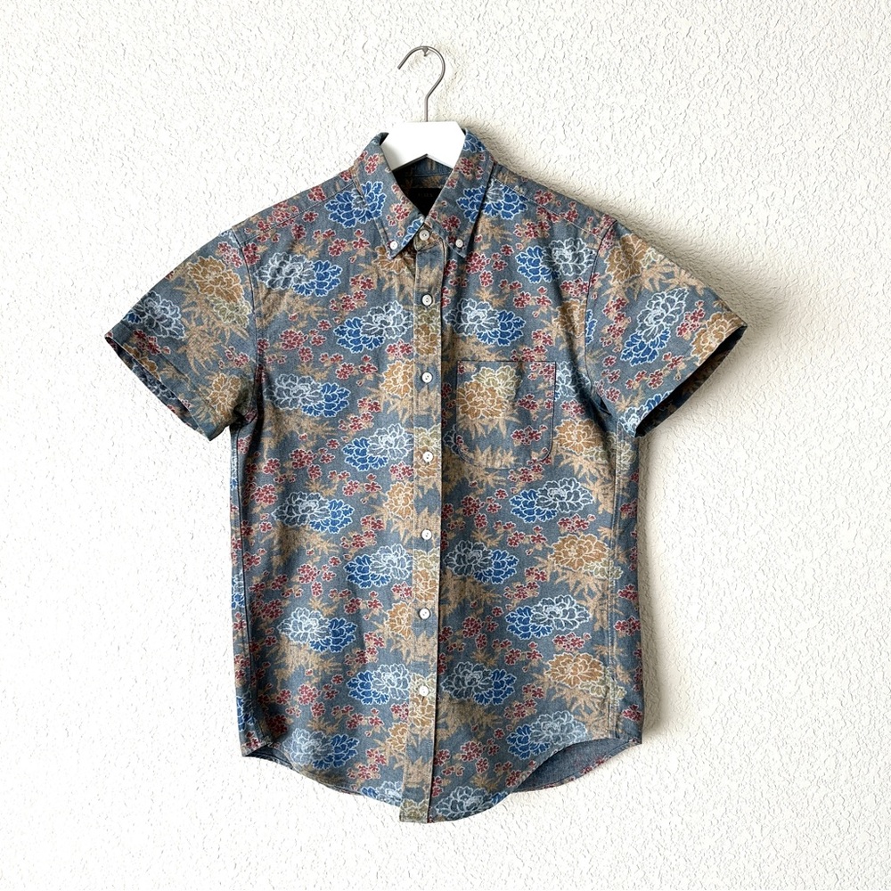 J. Crew Short-sleeve Indigo Chambray Shirt